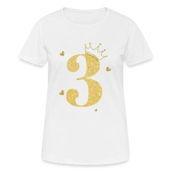 3rd anniversary golden crown - Women's Breathable T-Shirt - white - Front - AI Model Female 172 dark (172cm)