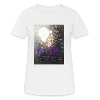 Grace Jones Smoke 2021 plus2 Mumzy Maria Uberstein - Frauen T-Shirt atmungsaktiv - Weiß - Vorne - AI Model Female 172 dark (172cm)
