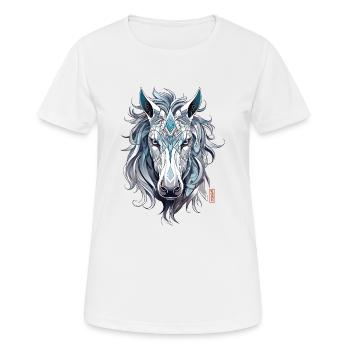 Horse Spirit Animal - Frauen T-Shirt atmungsaktiv - Weiß - Vorne - AI Model Female 172 dark (172cm)