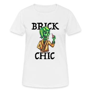 BRIC Chic - Frauen T-Shirt atmungsaktiv - Weiß - Vorne - AI Model Female 172 dark (172cm)