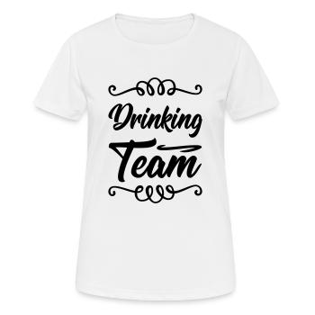 Équipe de consommation d’alcool - T-shirt respirant Femme - blanc - Devant - AI Model Female 172 dark (172cm)