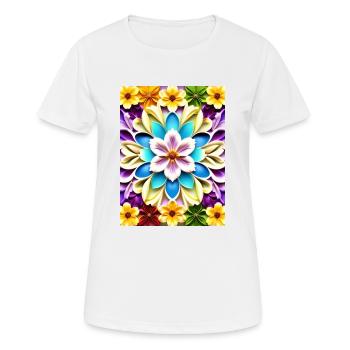 Floral 64 - Women's Breathable T-Shirt - white - Front - AI Model Female 172 dark (172cm)