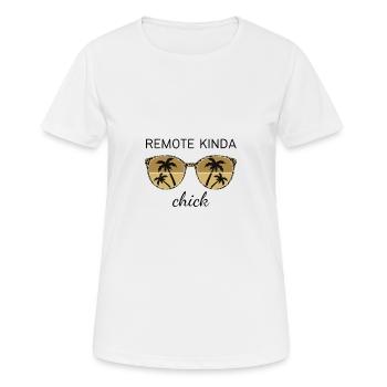 Remote kinda chick - Women's Breathable T-Shirt - white - Front - AI Model Female 172 dark (172cm)