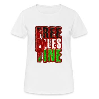 Befreit Palästina - Frauen T-Shirt atmungsaktiv - Weiß - Vorne - AI Model Female 172 dark (172cm)
