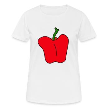 Poivrons simples - T-shirt respirant Femme - blanc - Devant - AI Model Female 172 dark (172cm)