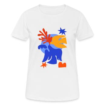 Friede - Frauen T-Shirt atmungsaktiv - Weiß - Vorne - AI Model Female 172 dark (172cm)