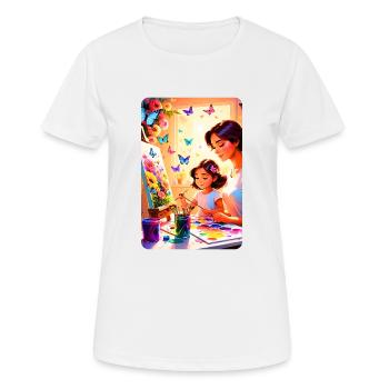 personalized design mother's gift - Women's Breathable T-Shirt - white - Front - AI Model Female 172 dark (172cm)