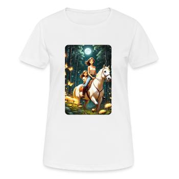 personalisiertes Design-Muttergeschenk - Frauen T-Shirt atmungsaktiv - Weiß - Vorne - AI Model Female 172 dark (172cm)