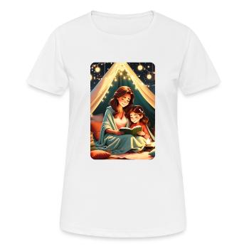 personalisiertes Design-Muttergeschenk - Frauen T-Shirt atmungsaktiv - Weiß - Vorne - AI Model Female 172 dark (172cm)
