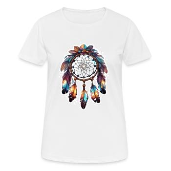 Dreamcatcher / Spiritual / Esotericism / Culture - Women's Breathable T-Shirt - white - Front - AI Model Female 172 dark (172cm)
