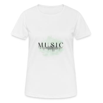 Vibrations and frequencies of music. - Women's Breathable T-Shirt - white - Front - AI Model Female 172 dark (172cm)
