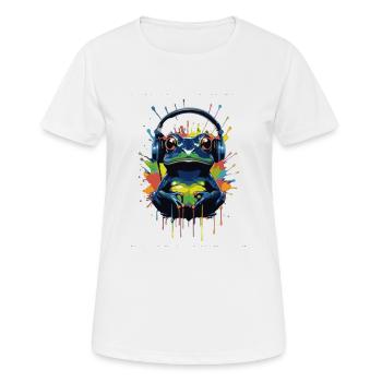 Frog Headset - Frauen T-Shirt atmungsaktiv - Weiß - Vorne - AI Model Female 172 dark (172cm)