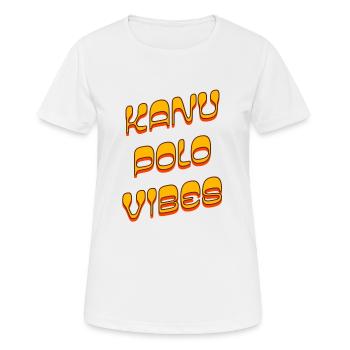 Kanupolo Vibes Slogan - Frauen T-Shirt atmungsaktiv - Weiß - Vorne - AI Model Female 172 dark (172cm)