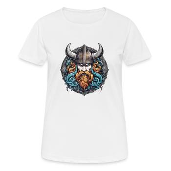 Wikinger Odin Thor Walhalla - Frauen T-Shirt atmungsaktiv - Weiß - Vorne - AI Model Female 172 dark (172cm)