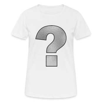 Satzzeichen Fragezeichen Silber - Frauen T-Shirt atmungsaktiv - Weiß - Vorne - AI Model Female 172 dark (172cm)