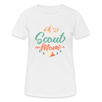 Scout Mom's Journey: Love & Dedication Tee - Women's Breathable T-Shirt - white - Front - AI Model Female 172 dark (172cm)