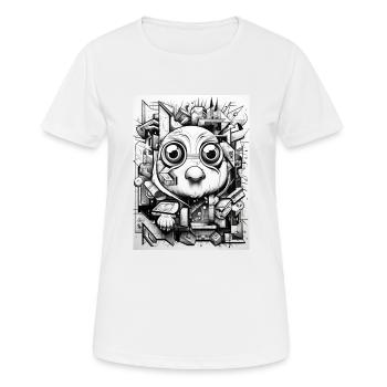 [MB] Mister Look - Women's Breathable T-Shirt - white - Front - AI Model Female 172 dark (172cm)