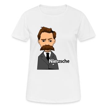 Nietzsche - T-shirt respirant Femme - blanc - Devant - AI Model Female 172 dark (172cm)