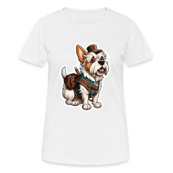 Lederhosen / Animal / Traditional costume / Tradition / Dog - Women's Breathable T-Shirt - white - Front - AI Model Female 172 dark (172cm)