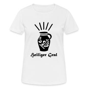 Bembel Heiliger Gral - Das Frankfurter Original - Frauen T-Shirt atmungsaktiv - Weiß - Vorne - AI Model Female 172 dark (172cm)