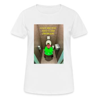Je vous vois. C'est le problème. - T-shirt respirant Femme - blanc - Devant - AI Model Female 172 dark (172cm)
