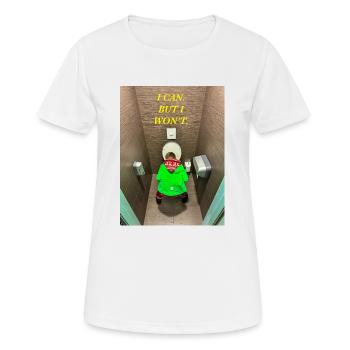 Je peux. Mais je ne le ferai pas. - T-shirt respirant Femme - blanc - Devant - AI Model Female 172 dark (172cm)
