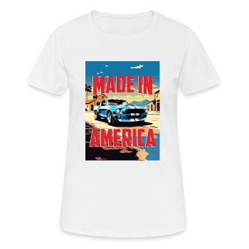 COBRA FABRIQUÉ EN AMÉRIQUE - T-shirt respirant Femme - blanc - Devant - AI Model Female 172 dark (172cm)