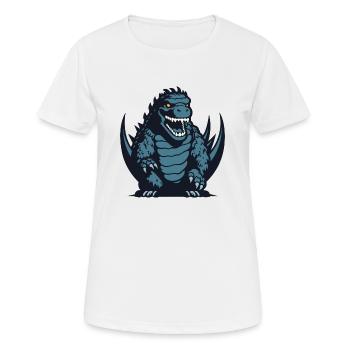 Tyrannosaurus Rex Logo - T-shirt respirant Femme - blanc - Devant - AI Model Female 172 dark (172cm)