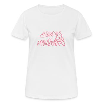 Berlin Kreuzberg Wildstyle - Frauen T-Shirt atmungsaktiv - Weiß - Vorne - AI Model Female 172 dark (172cm)