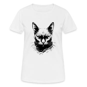 Black Cat - Women's Breathable T-Shirt - white - Front - AI Model Female 172 dark (172cm)