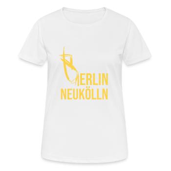 Berlin Neukölln T-Shirt - T-shirt respirant Femme - blanc - Devant - AI Model Female 172 dark (172cm)