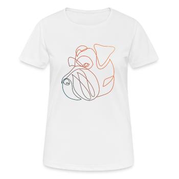 LIGNE SCNAUZER - T-shirt respirant Femme - blanc - Devant - AI Model Female 172 dark (172cm)