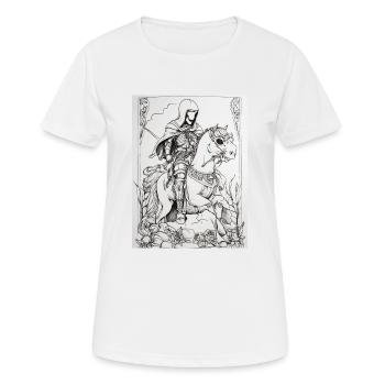 Death on a Horse - Women's Breathable T-Shirt - white - Front - AI Model Female 172 dark (172cm)