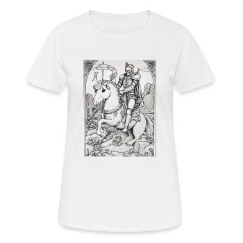 Death on a Horse - Women's Breathable T-Shirt - white - Front - AI Model Female 172 dark (172cm)