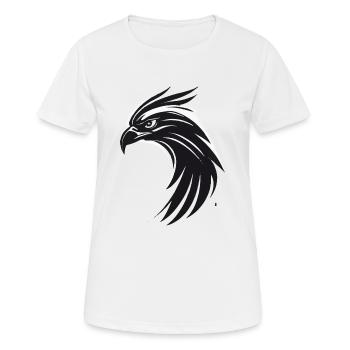 Aigle Oiseau de proie tête - T-shirt respirant Femme - blanc - Devant - AI Model Female 172 dark (172cm)
