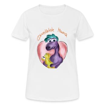 Dinostarke Mama - Frauen T-Shirt atmungsaktiv - Weiß - Vorne - AI Model Female 172 dark (172cm)