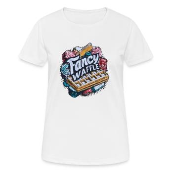 La gaufre fantaisie - T-shirt respirant Femme - blanc - Devant - AI Model Female 172 dark (172cm)
