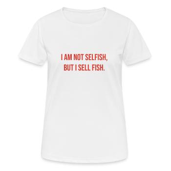 Sozialster Fischer - Frauen T-Shirt atmungsaktiv - Weiß - Vorne - AI Model Female 172 dark (172cm)