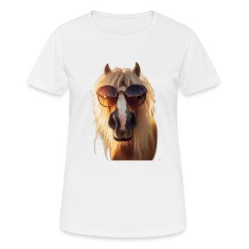 It's cool Haflinger - Frauen T-Shirt atmungsaktiv - Weiß - Vorne - AI Model Female 172 dark (172cm)