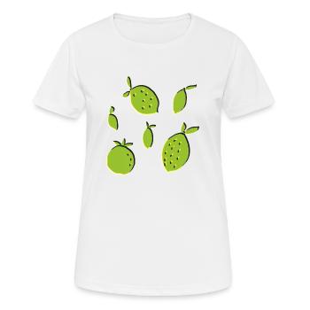 citron orange citron vert - T-shirt respirant Femme - blanc - Devant - AI Model Female 172 dark (172cm)