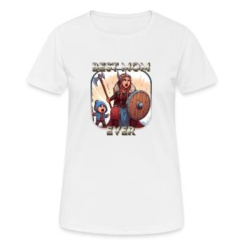 Best Mom Ever - Frauen T-Shirt atmungsaktiv - Weiß - Vorne - AI Model Female 172 dark (172cm)