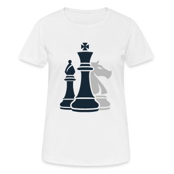 Schachfiguren - Frauen T-Shirt atmungsaktiv - Weiß - Vorne - AI Model Female 172 dark (172cm)