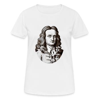 Deuxième loi de Newton - T-shirt respirant Femme - blanc - Devant - AI Model Female 172 dark (172cm)