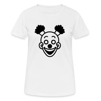 Clown - Frauen T-Shirt atmungsaktiv - Weiß - Vorne - AI Model Female 172 dark (172cm)