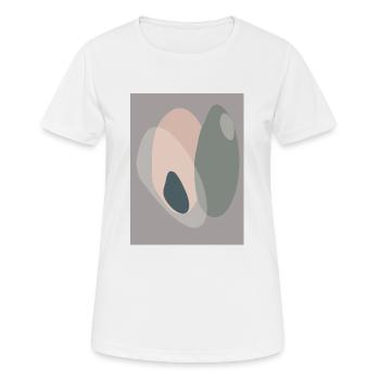 Affiche Geo Abst 2 - T-shirt respirant Femme - blanc - Devant - AI Model Female 172 dark (172cm)