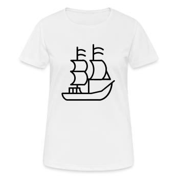 Bateau pirate - T-shirt respirant Femme - blanc - Devant - AI Model Female 172 dark (172cm)