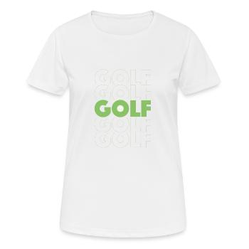 Schlankes GOLF-Design für Golfer - Frauen T-Shirt atmungsaktiv - Weiß - Vorne - AI Model Female 172 dark (172cm)