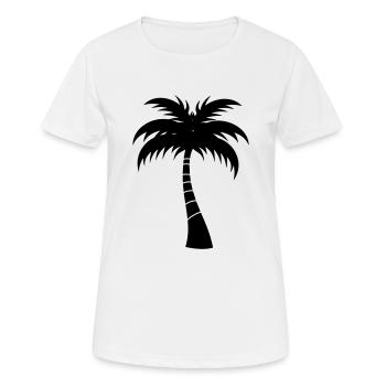 Palme - Frauen T-Shirt atmungsaktiv - Weiß - Vorne - AI Model Female 172 dark (172cm)