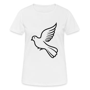 Taube - Frauen T-Shirt atmungsaktiv - Weiß - Vorne - AI Model Female 172 dark (172cm)