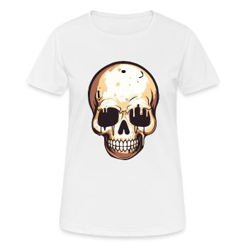 skull - Frauen T-Shirt atmungsaktiv - Weiß - Vorne - AI Model Female 172 dark (172cm)